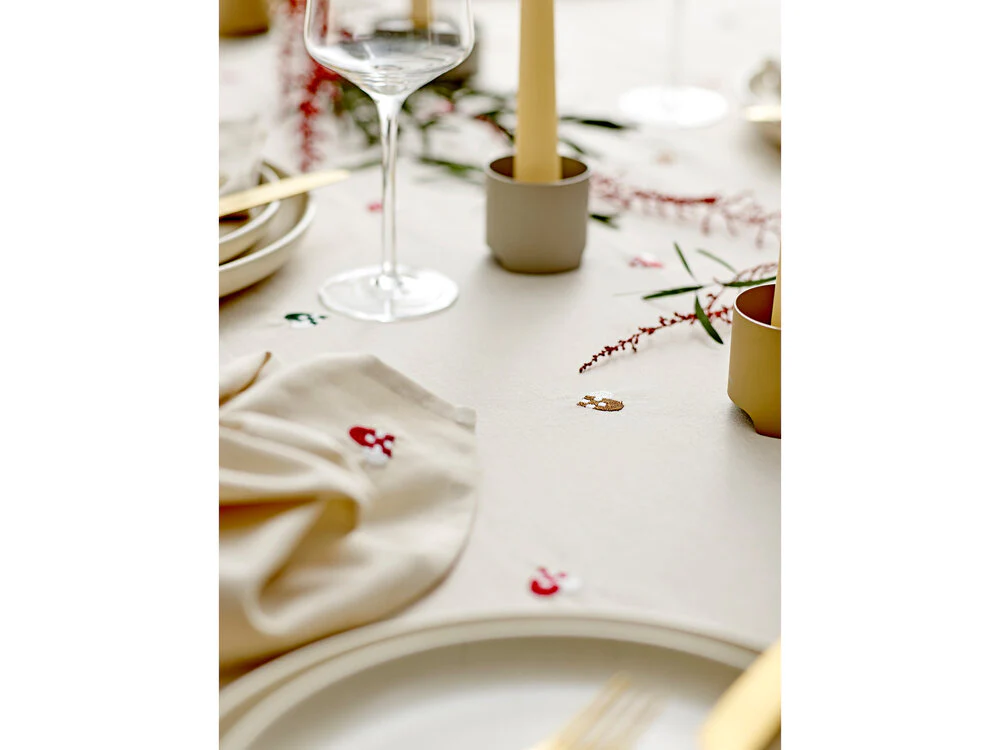 Södahl  Christmas Hearts Embroidery dug - rød