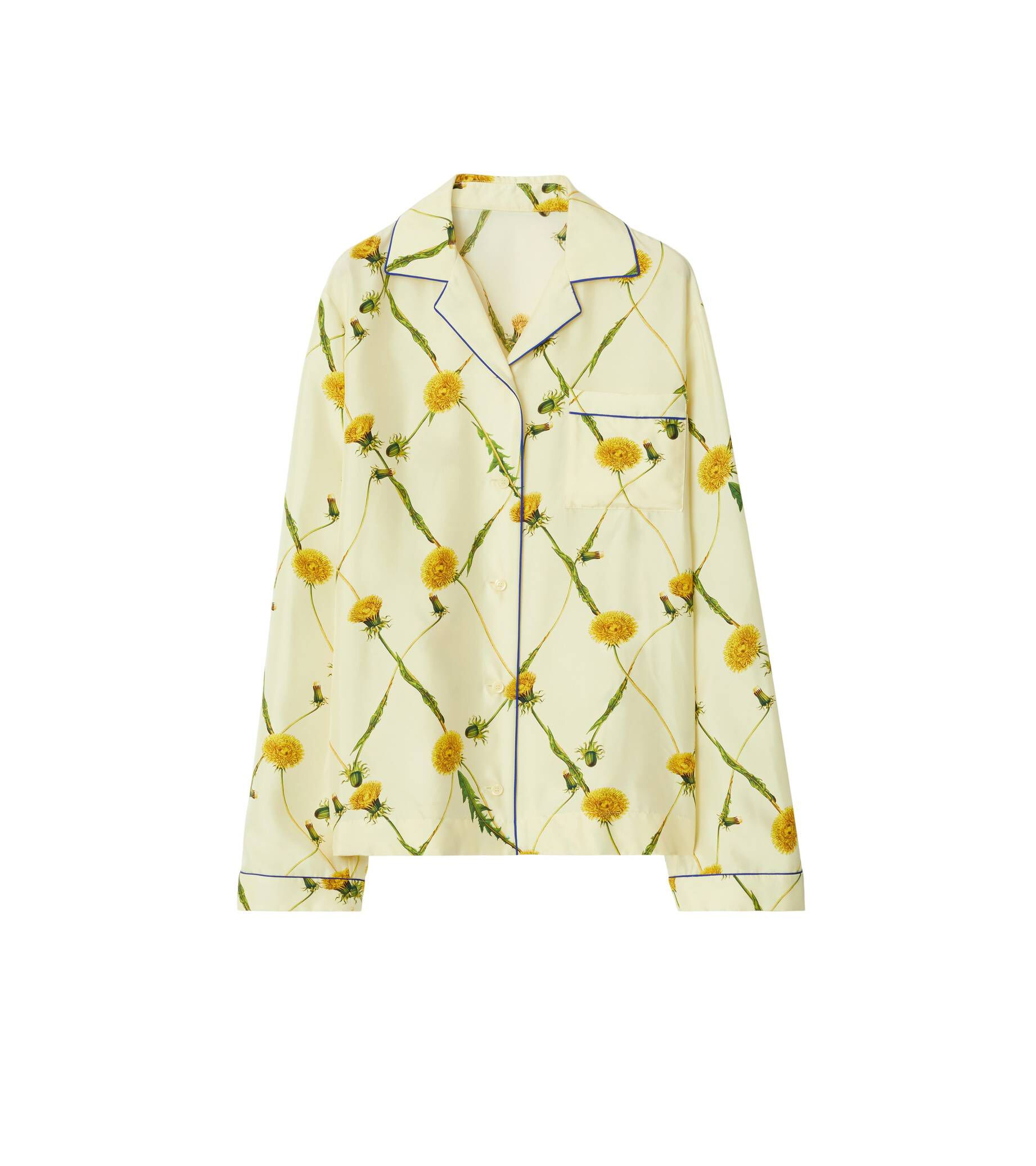 Burberry| Damen Pyjama-Bluse aus Seide Langarm