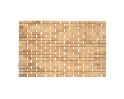 MSV Bamboe badmat, 50 x 80 cm, bruin hout