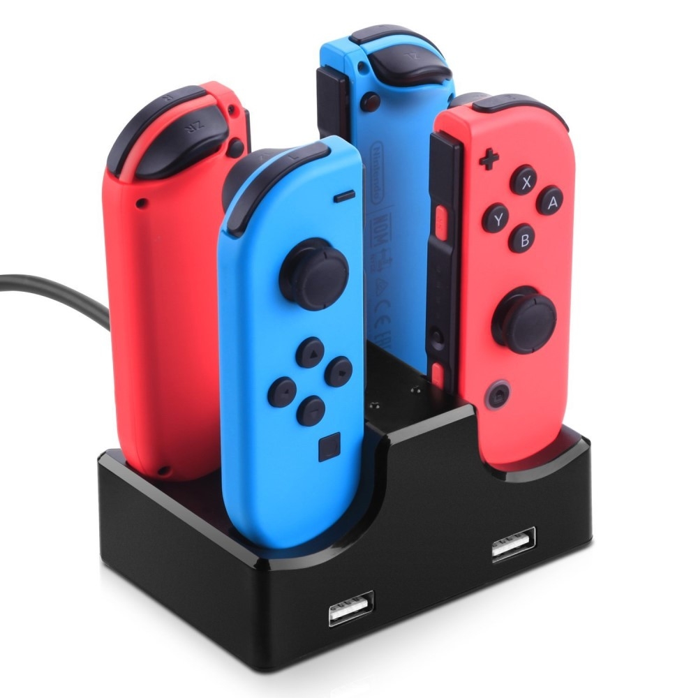 4-fach USB Akku Ladegerät für Nintendo Switch / OLED Joy-Con Controller