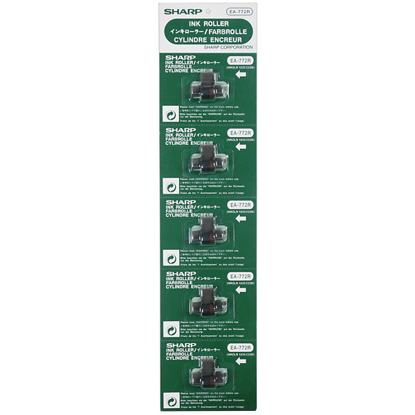 5 tampons encreurs  EA772R pour calculatrice Sharp EL1750V