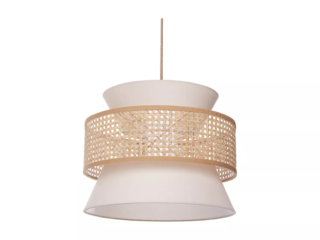Lampe suspension LUYANO Rotin Beige