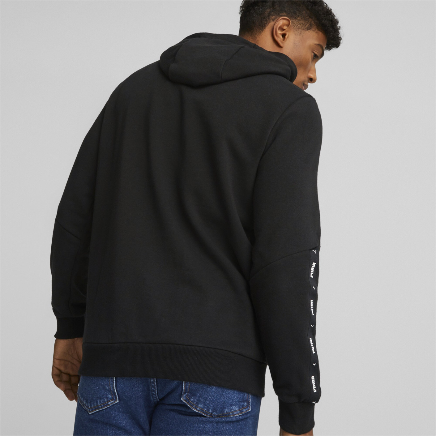 PUMA Essentials+ Tape Hoodie Zwart Wit