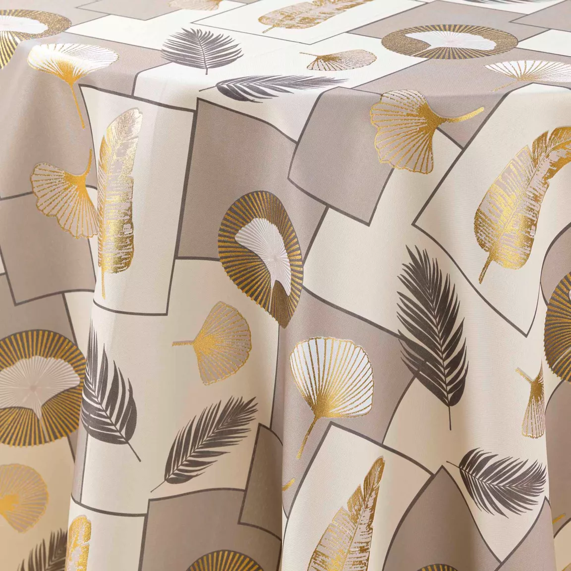 Nappe ronde anti tache (180 cm) Natane Beige