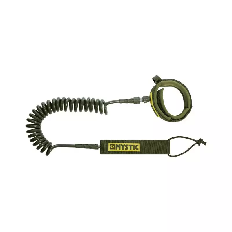 Leash SUP MYSTIC Coiled board leash Dark Leaf