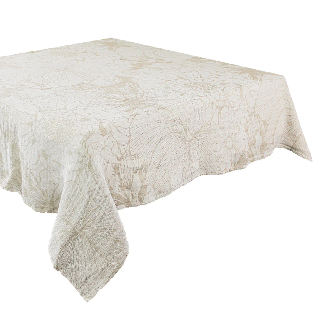 Nappe métis lin & coton beige 155X250 Garnier Thiebaut