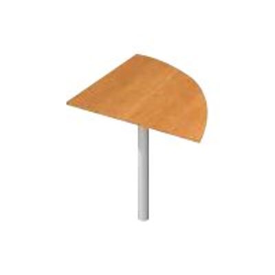 Angle de liaison à 90° pour Bureau Trend - pied effet chromé - plateau blanc