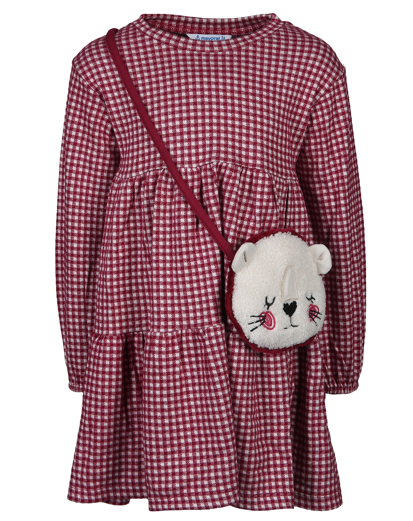 Langarmkleid VICHY in johannisbeere