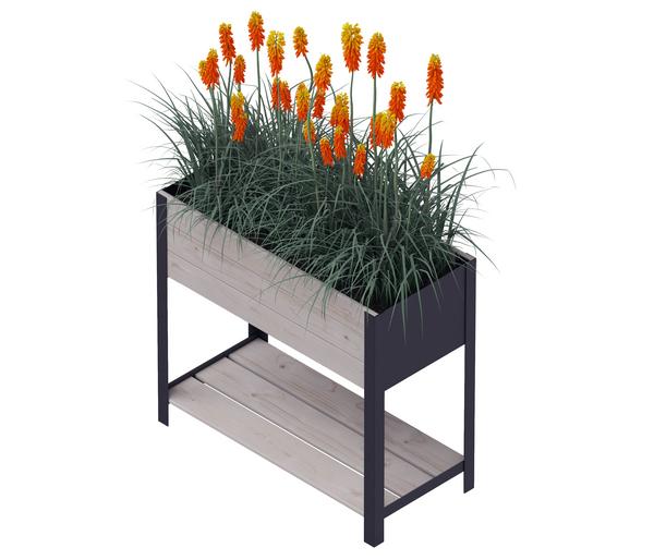Upyard Holz-Pflanzkasten ModernBox mit Ablage,