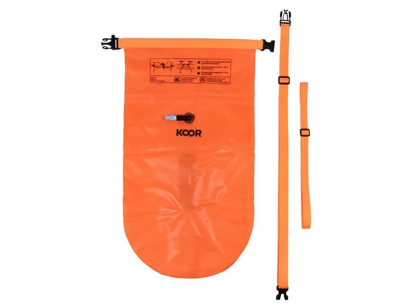KOOR Schwimmboje Booa 20L Arancia 20 l Dry Bag und Schwimmboje in einem