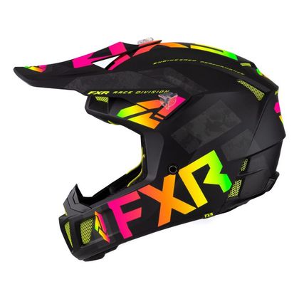 Casque cross FXR CLUTCH EVO LE SHERBERT 2022 - Noir / Multicolore