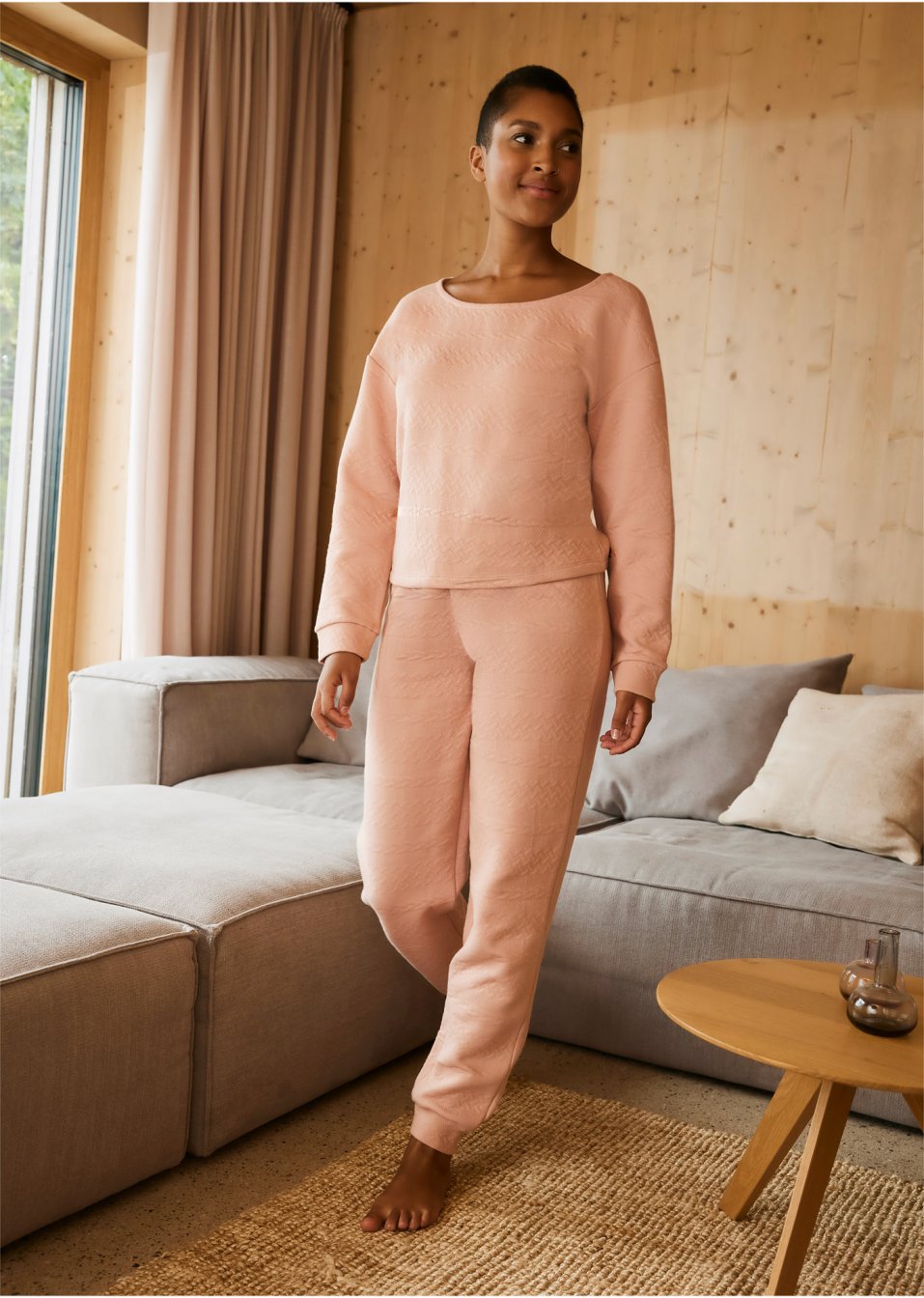 T-shirt thermo oversized effet maille