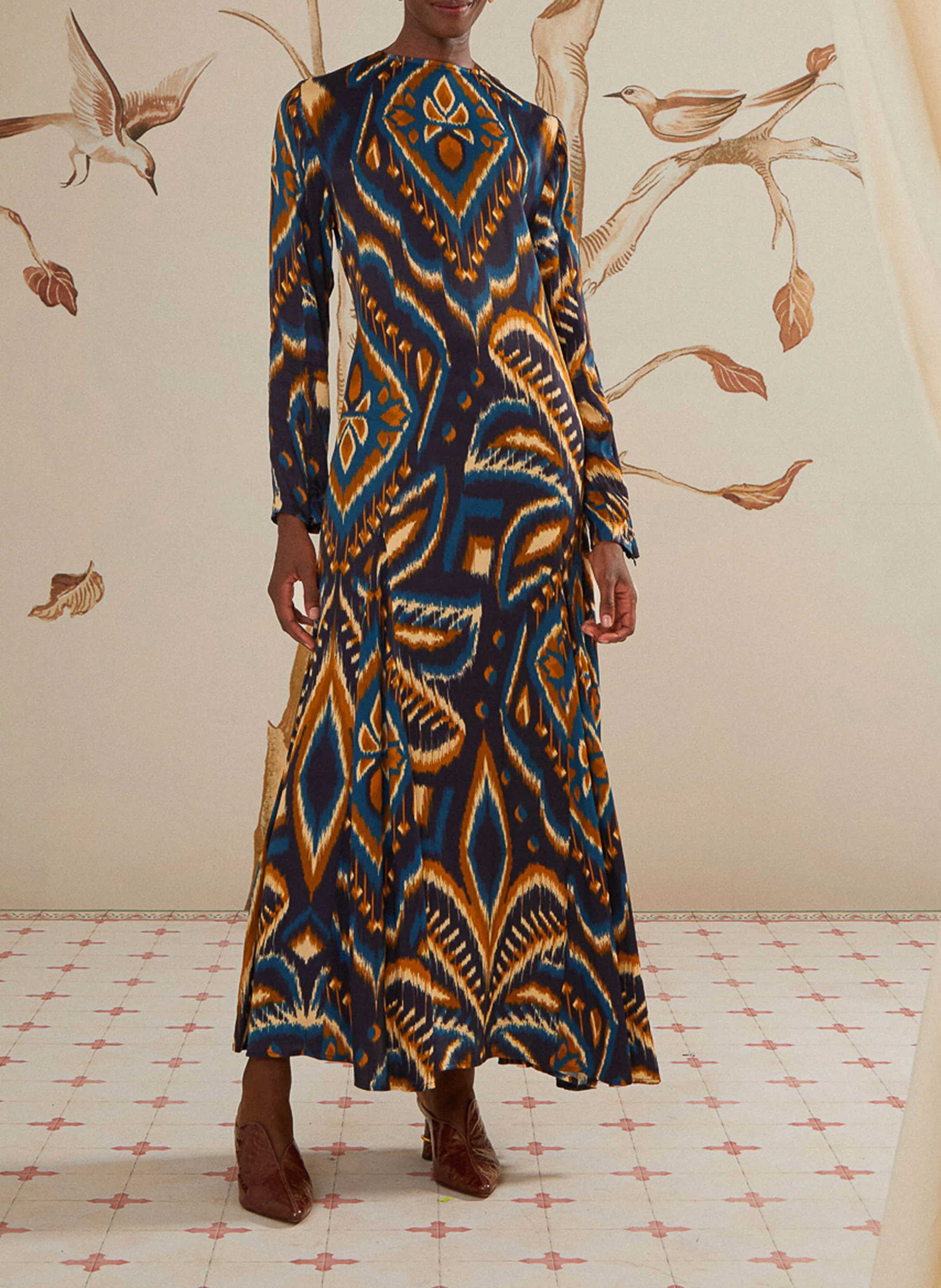 Robe longue imprimée | Multicolore