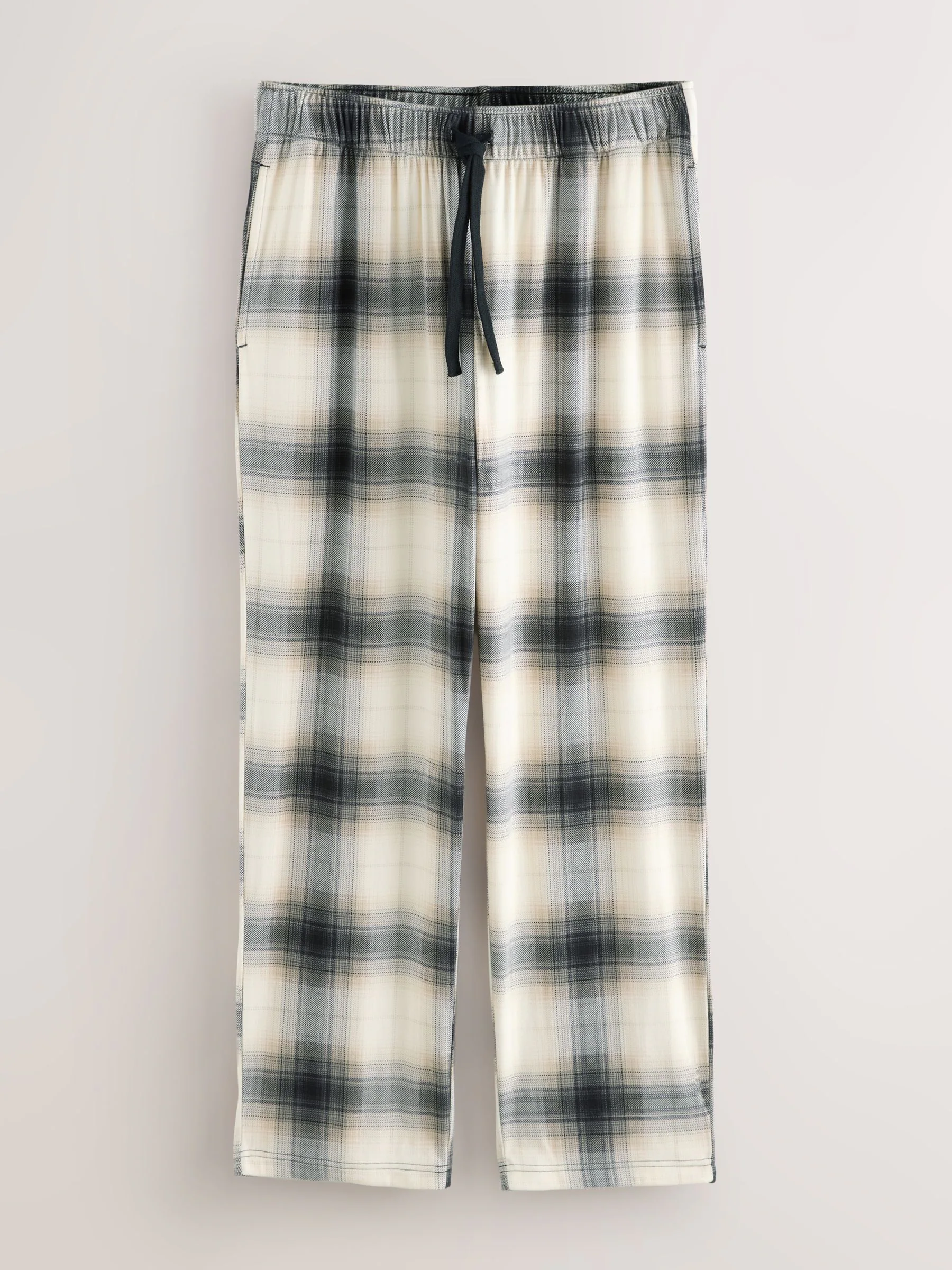 Saliegroen / Naturel kiezelkleurig Ruit - Motionflex Behaaglijke Pyjama Set met Korte Mouwen