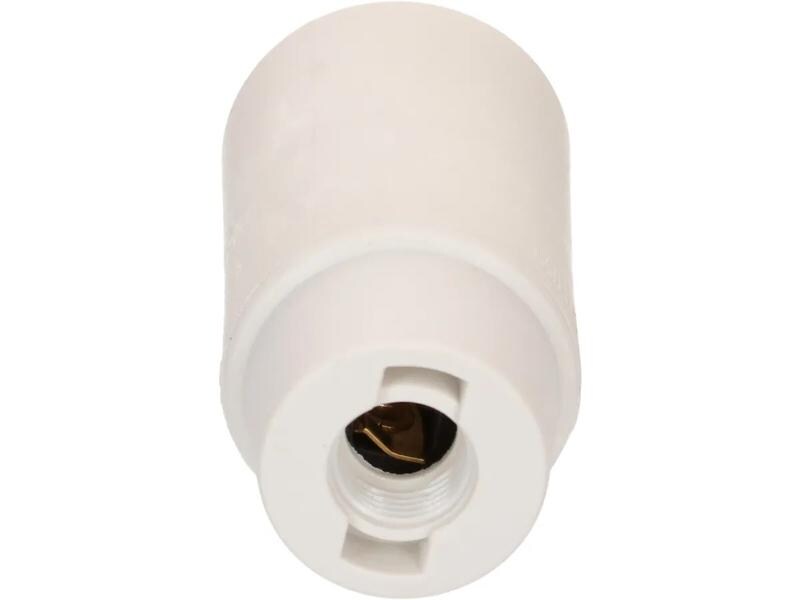 Max Hauri Lampenfassung E14 Glattmantel M10 x 1 Weisse Lampenfassung für E14 Leuchtmittel