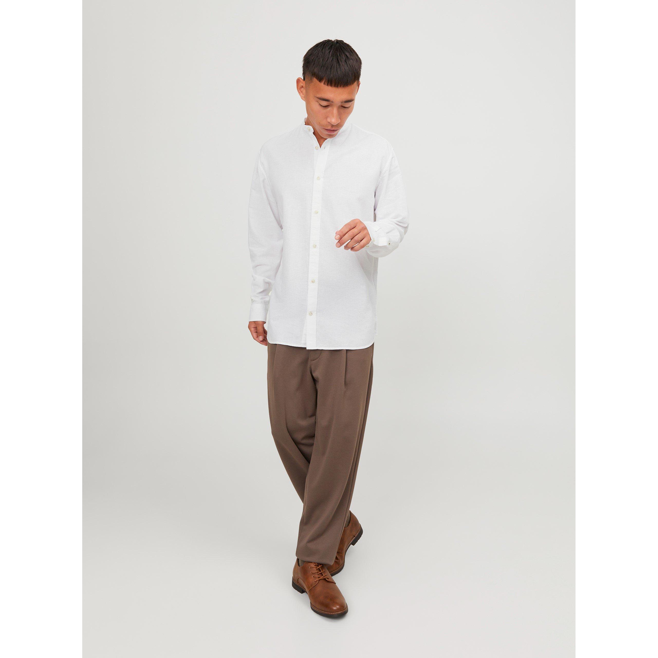 Jack and Jones Long Sleeve Buttoned Linen Shirt