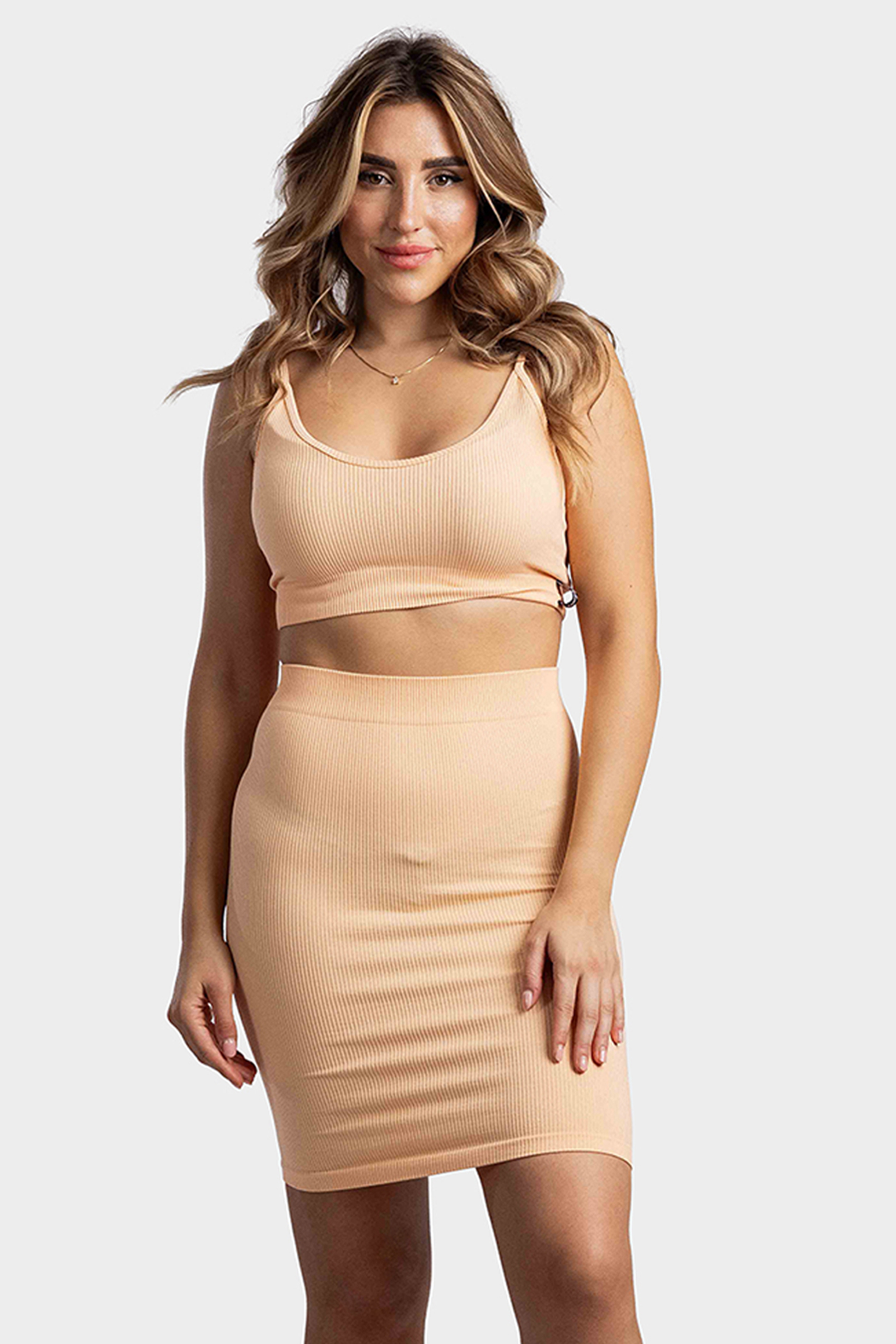 Malelions Ivy Rib Rok Dames Oranje