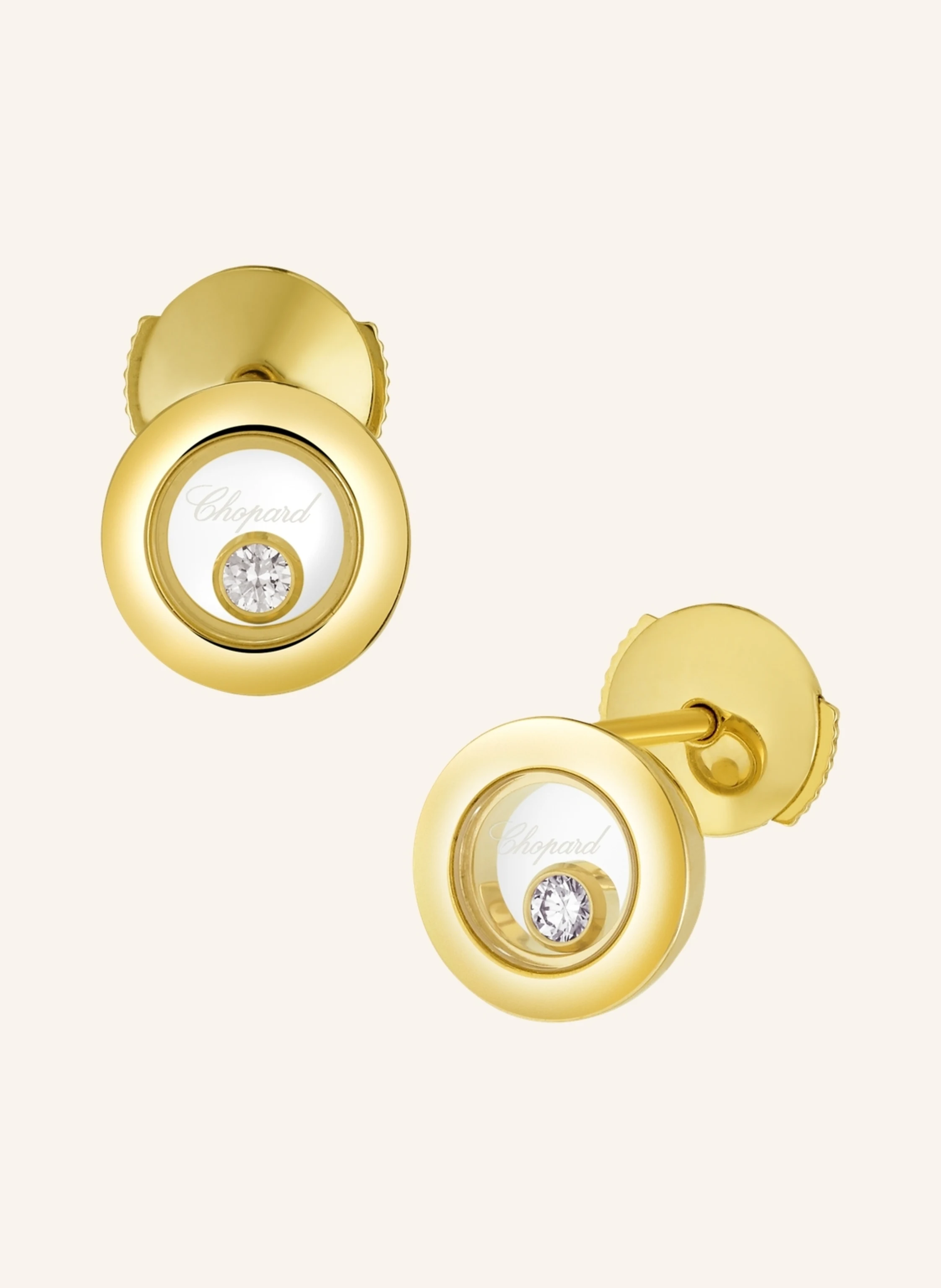 Chopard Ohrring HAPPY DIAMONDS ICONS Ohrringe aus 18 Karat Gelbgold und Diamanten