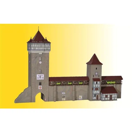Kibri Stadtmauer mit Fachwerkturm