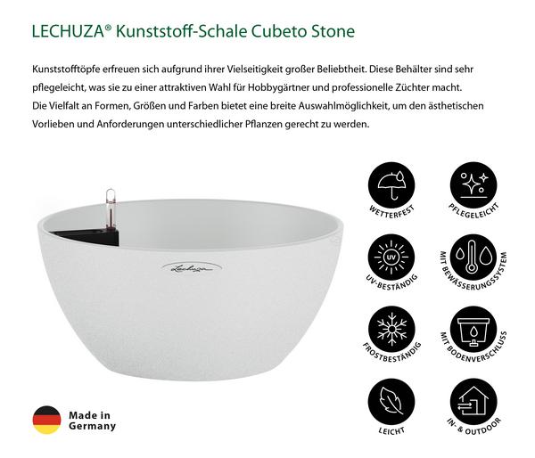 LECHUZA® Kunststoff-Schale 'Cubeto Stone',