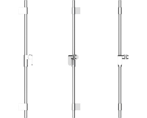 AVITAL INAM ronde douchestang, lengte 80 cm, chroom