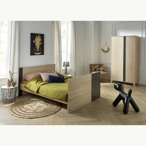 Lit 70x140 cm évolutif en lit junior 200 cm NOVA Gris volcan - SAUTHON