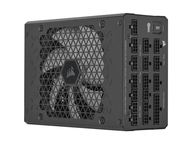 Corsair HX1200i (2025), 1200 Watt, ATX 3.1, PCIe 5.1, Cybenetics PLATINUM, C14