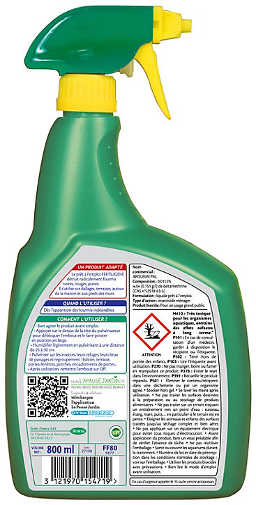 Anti fourmis Fertiligène prêt à l'emploi 800ml
