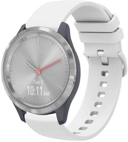Garmin - Soft Siliconen Bandje - Wit - Voor Venu 3s Vivoactive 4s Venu 2s Vivomove 3s Forerunner 255s