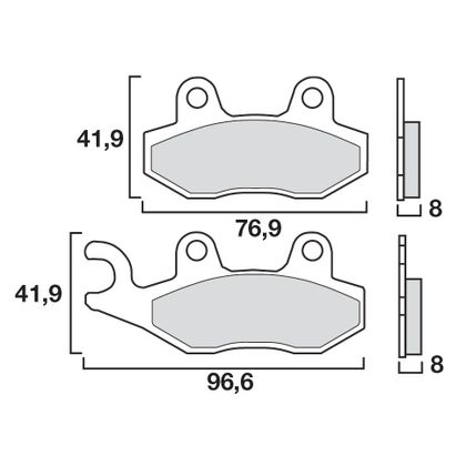 Plaquettes de freins Brembo Sinter Métal Fritté arrière
