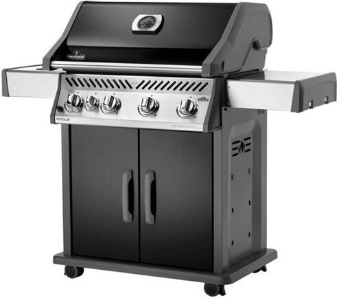 Napoleon gasbarbecue met zijbrander Rogue zwart 64 x 144 x 121 cm