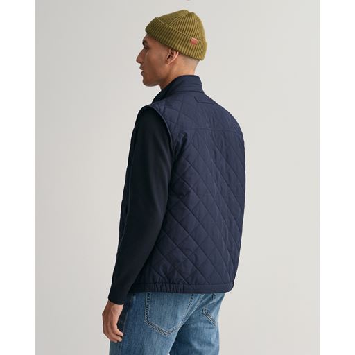 GANT Quiltet Windcheater Vest, Evening Blue, XXL