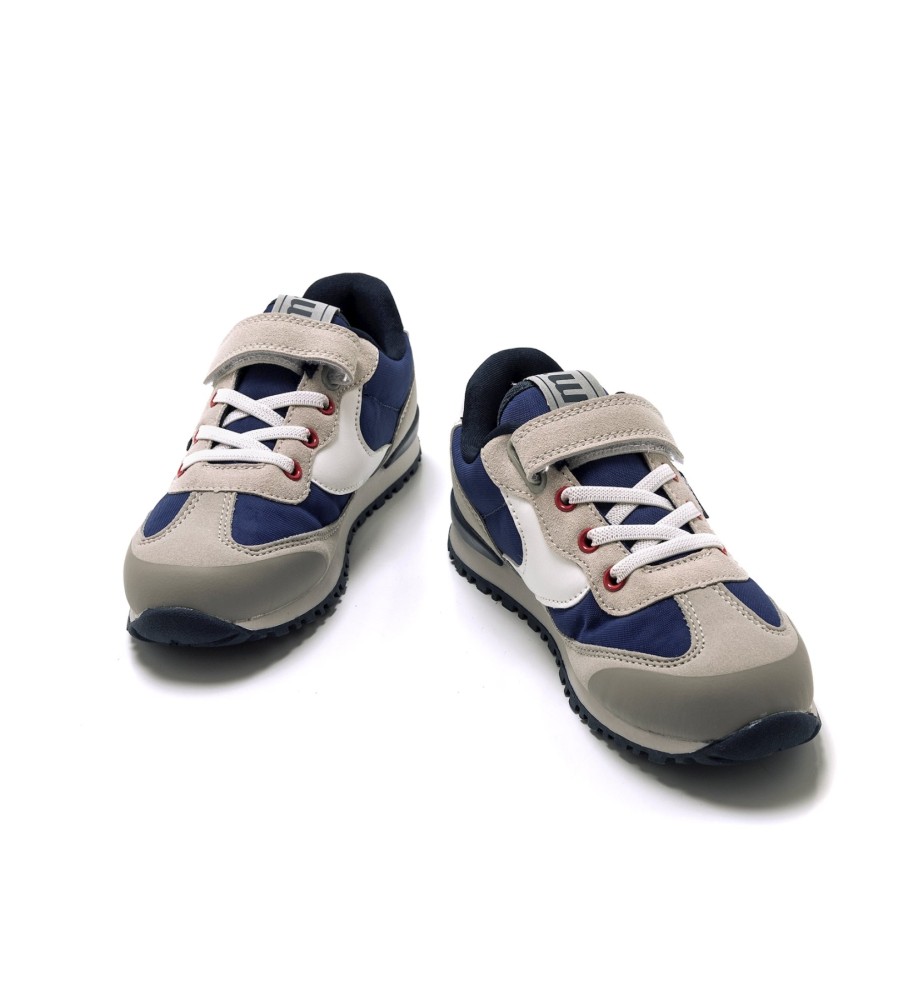 Tênis Mustang Infantil Verde Menta, Azul Marinho e Cinza