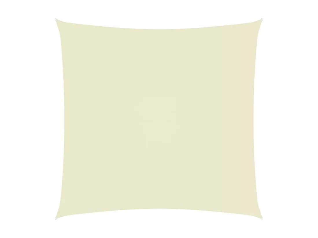 Voile de parasol tissu oxford carré 5x5 m crème