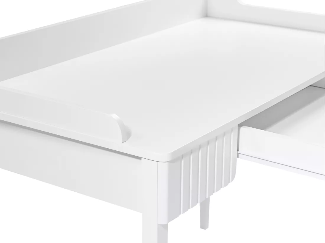 Bureau console avec 1 tiroir - MDF - Blanc mat - RENEVI de Pascal Morabito