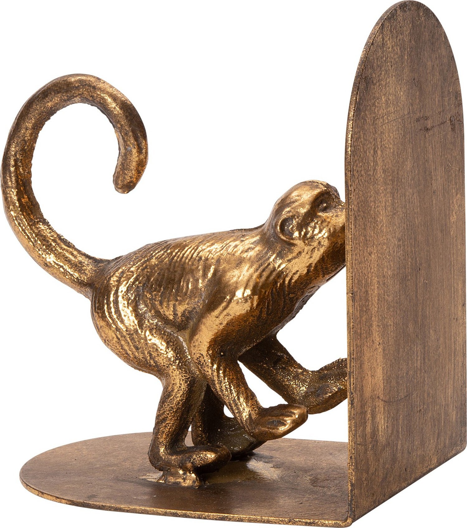 Intratuin boekensteun Aap goud 30,5 x 10 x 16 cm