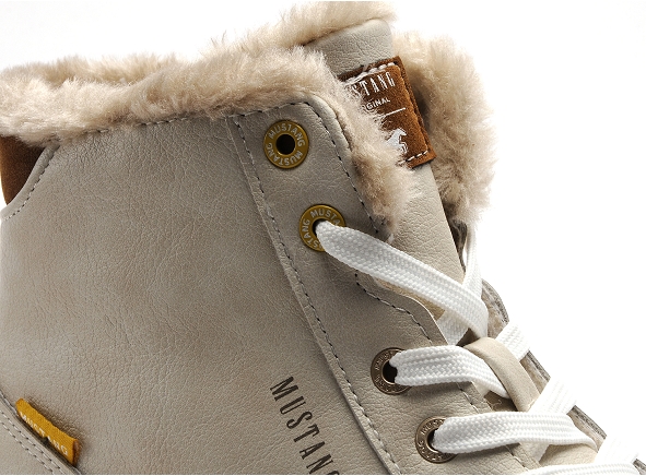 Mustang boots bottine plates femme 1442601 beige