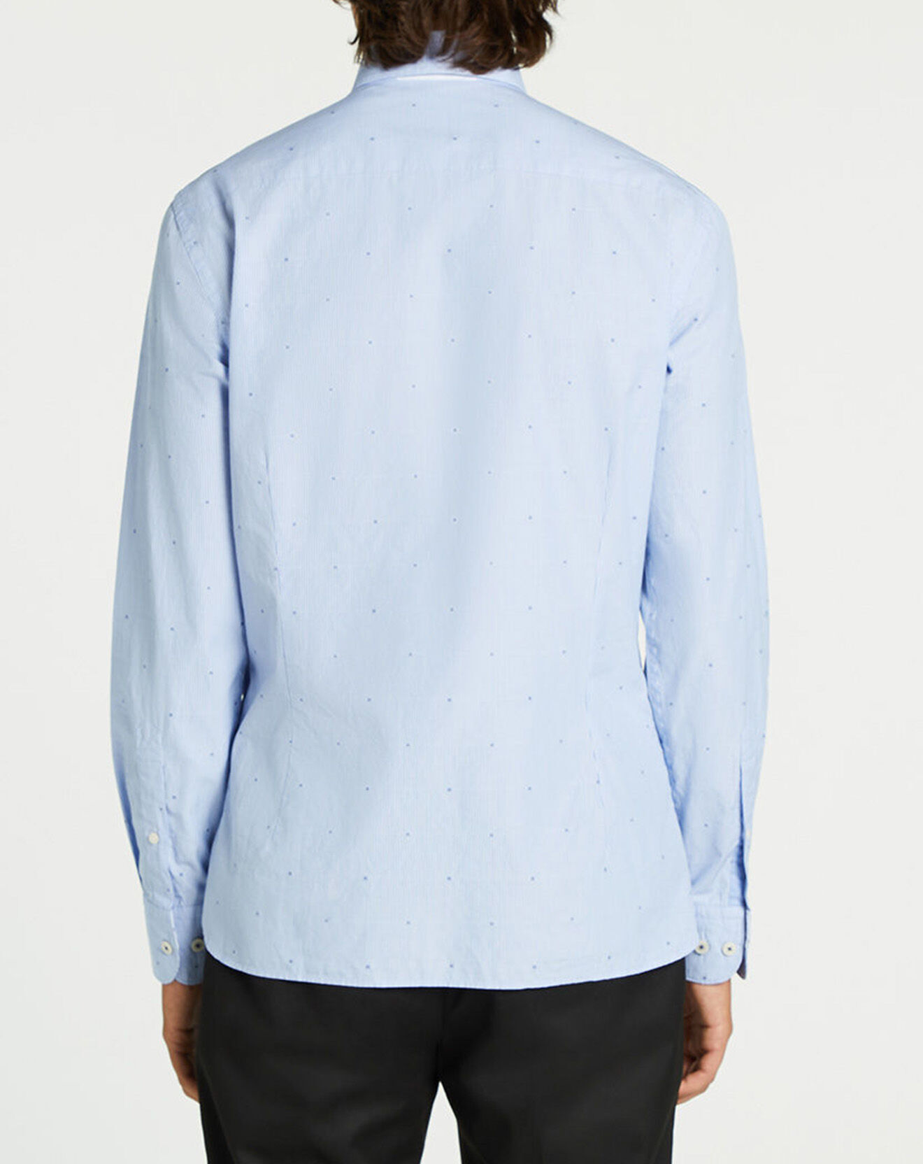 Hackett London Chemise Slim Fit Fil Coupé imprimée bleue
