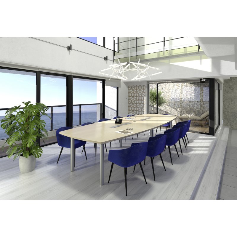 Table de réunion modulable piètement métal Belem