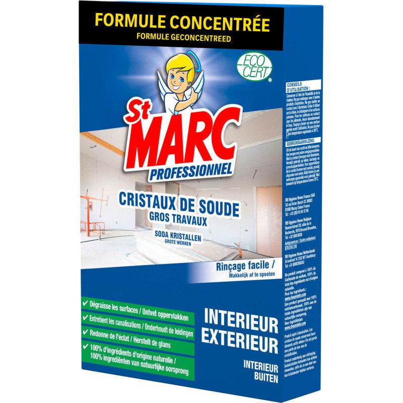 Cristaux de soude gros travaux St Marc professionnel 1KG = 2KG