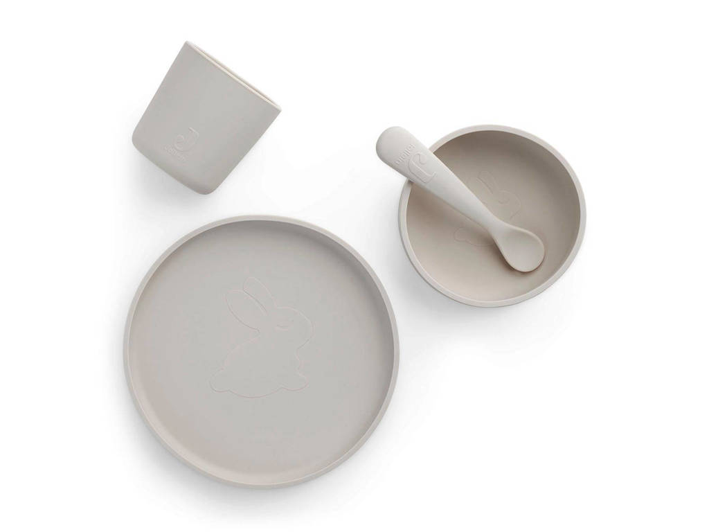 siliconen dinerset nougat (4-delig)