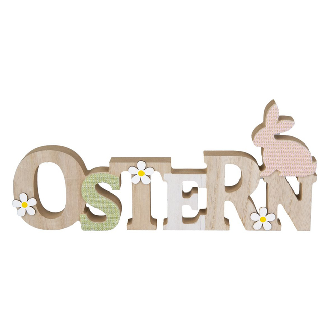 Holz Schriftzug - Ostern - ca. 29,5 x 2,5 x 13 cm