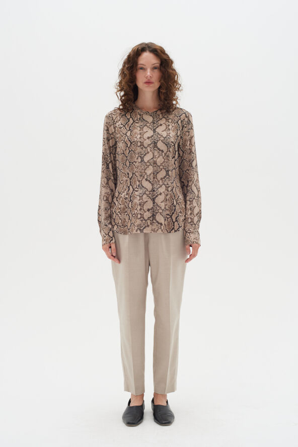 InWear LikoIW Print Shirt Premium - 93% Silk Structure snake print
