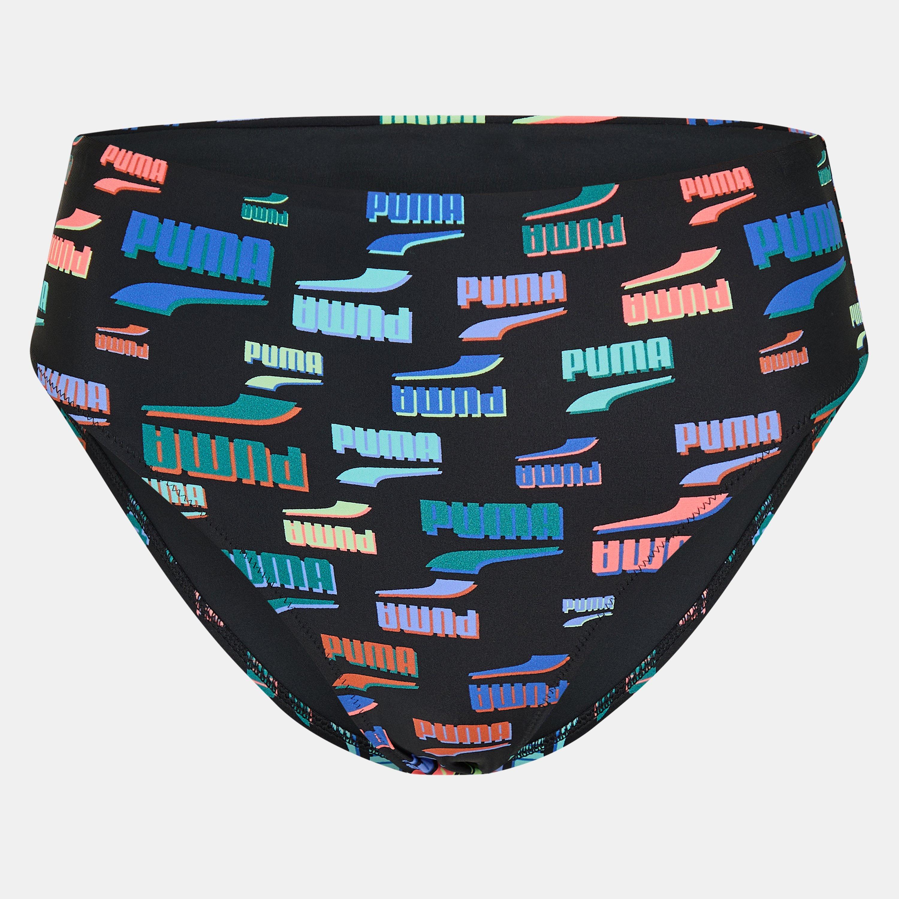 Puma High Waisted Printed Bikini Bottoms Womens