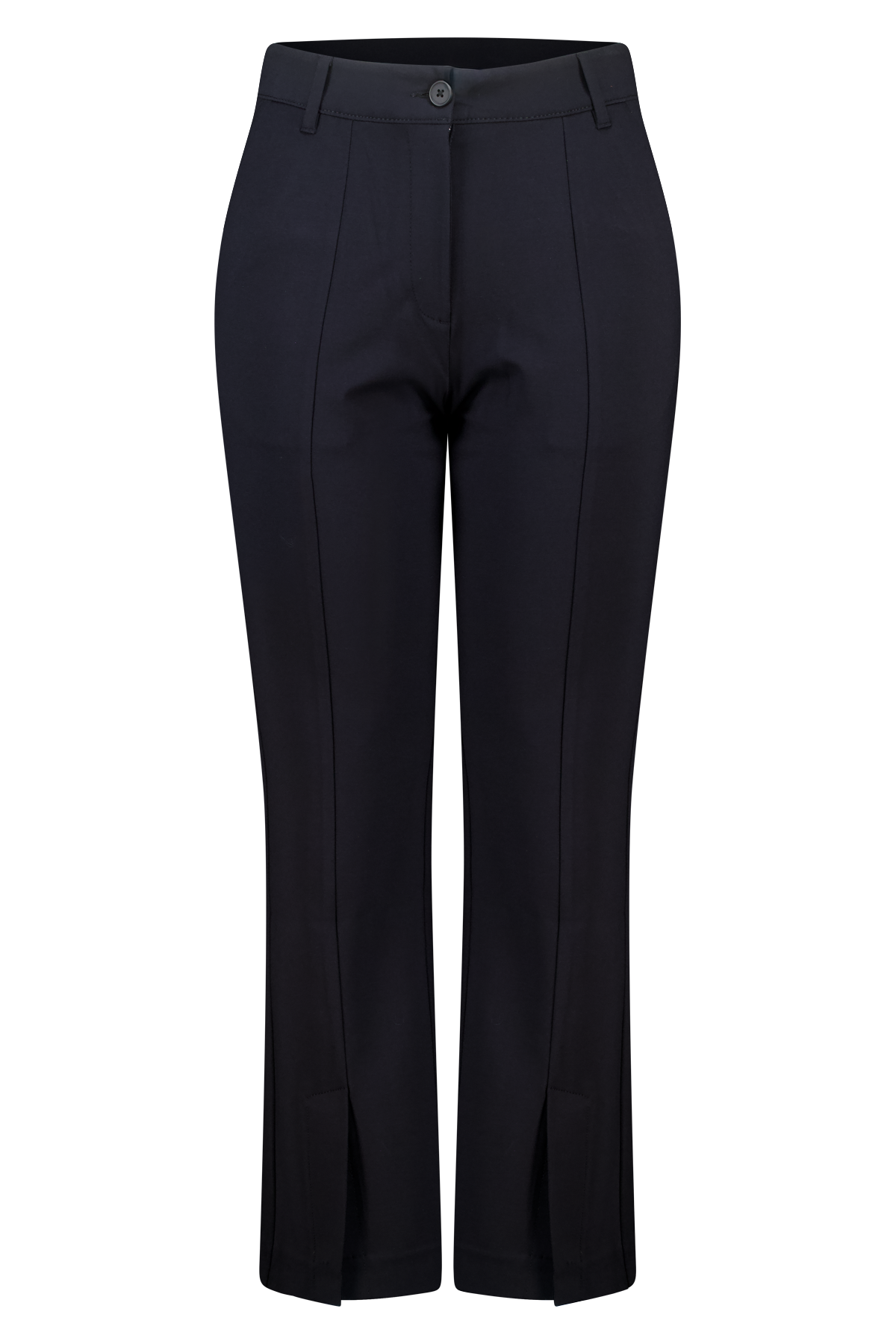 Flared pantalon met split Zwart