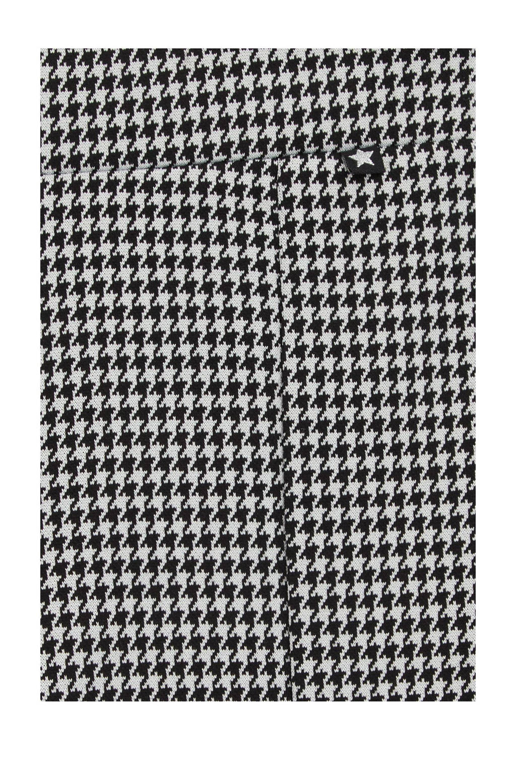 WE Fashion broek met pied-de-poule zwart/wit