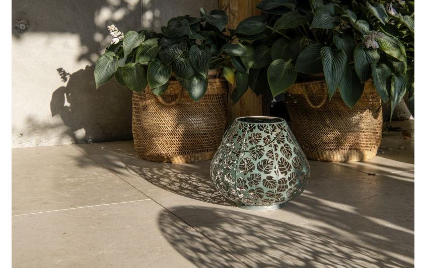 Laterne Solar Antic Monstera, 24 cm, DunkelgrünSolarleuchte zum Aufstellen oder Aufhängen