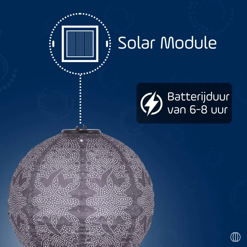 Lumiz Lampion op zonne energie - Solar tuinverlichting - Bologna Set - 5 stuks