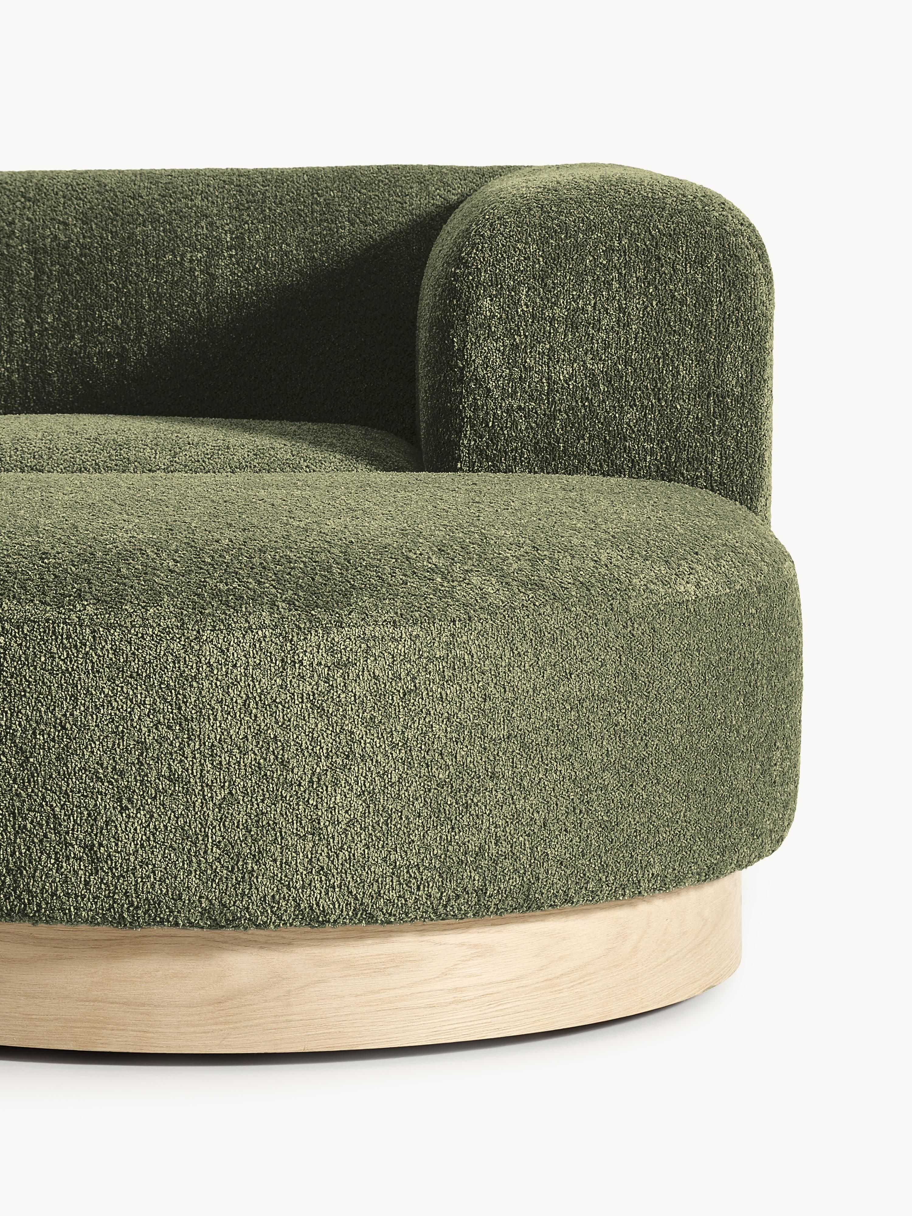 Modulaire hoekbank Natalie van teddy-bouclé