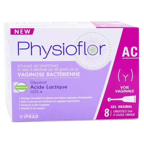 Physioflor AC Gel Acidificante para Uso Vaginal - 8 unidades de dose única